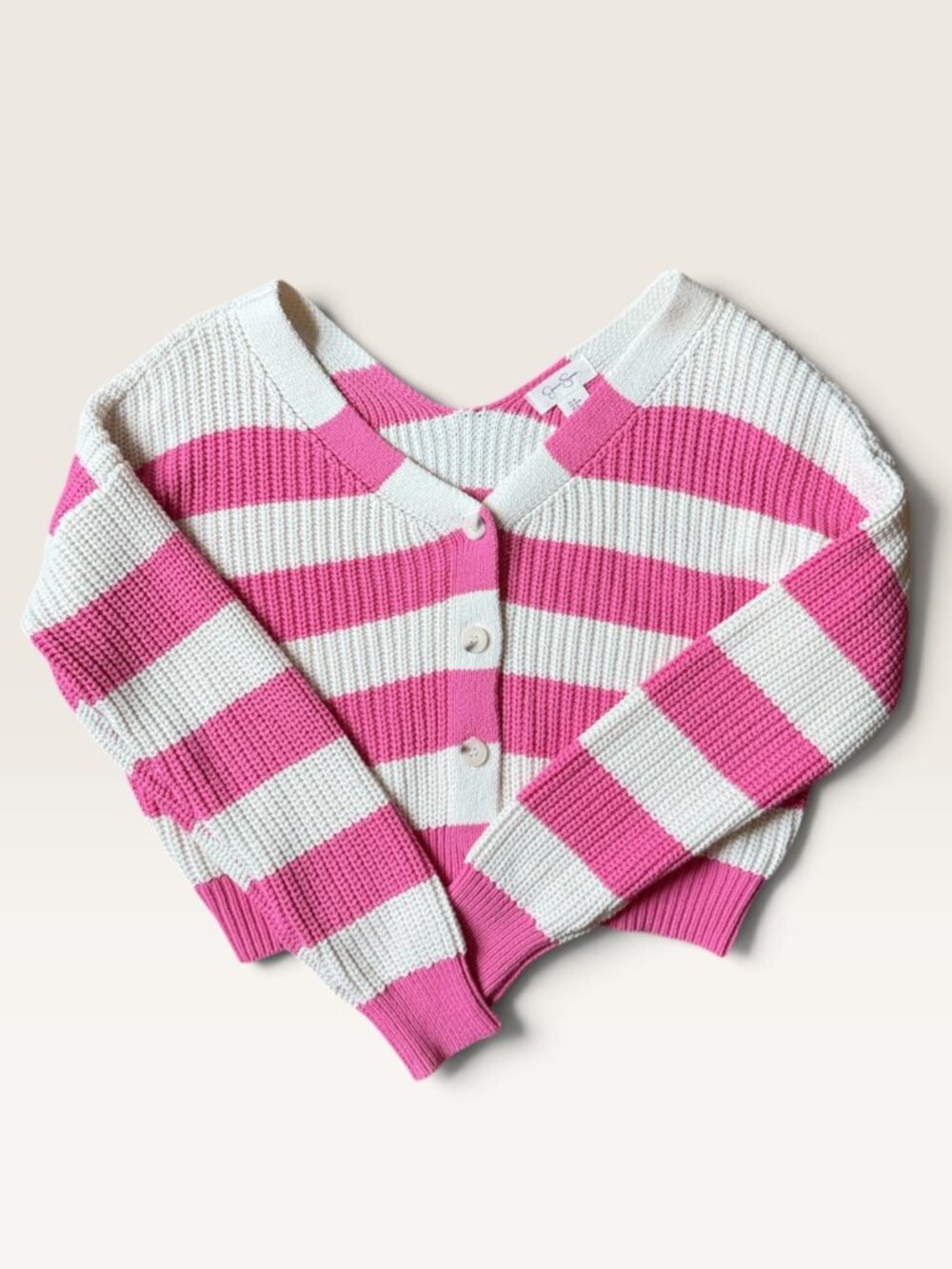 Striped Cardigan Sweater - Size M